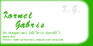 kornel gabris business card